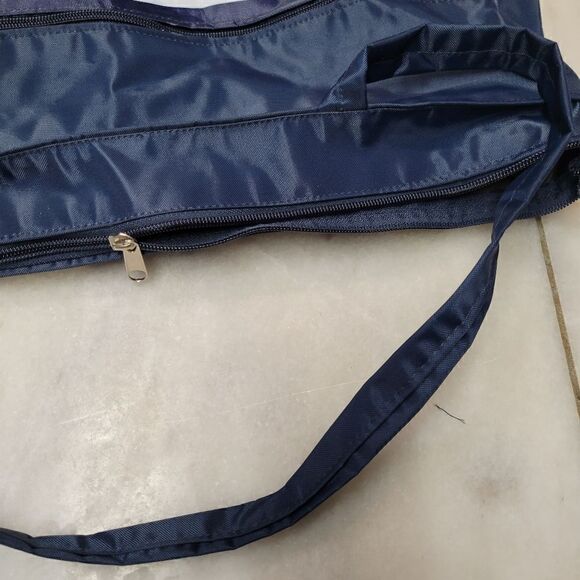 Sorrento Italia Women's Blue White Striped Double Handle One Size Tote Bags - Picture 7 of 11